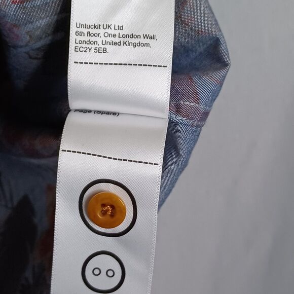 Untuckit Shirt Mens XL Tall Slim Desisto Floral Hawaiian Button Up Vacation - Picture 9 of 13